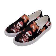 Zanoskull - Gingerbread Mon Women s Canvas Slip Ons by Roxzanoart