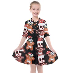 Zanoskull - Gingerbread Mon Kids  All Frills Chiffon Dress by Roxzanoart