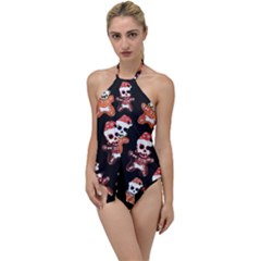 Zanoskull - Gingerbread Mon Go With The Flow One Piece Swimsuit by Roxzanoart