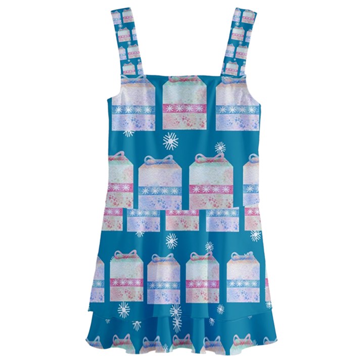 Gift Boxes Kids  Layered Skirt Swimsuit