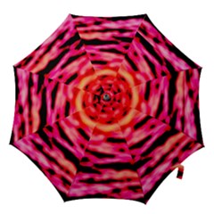 Red  Waves Abstract Series No15 Hook Handle Umbrellas (medium) by DimitriosArt