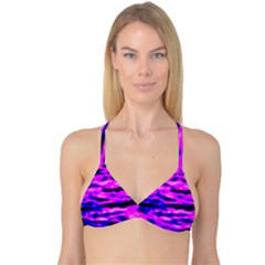 Purple  Waves Abstract Series No6 Reversible Tri Bikini Top by DimitriosArt