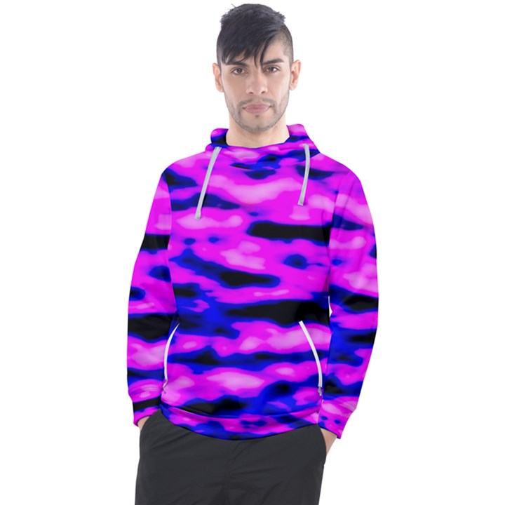 Purple  Waves Abstract Series No6 Men s Pullover Hoodie