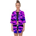 Purple  Waves Abstract Series No6 Open Front Chiffon Kimono View1