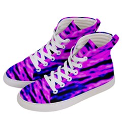 Purple  Waves Abstract Series No6 Women s Hi-top Skate Sneakers by DimitriosArt