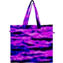 Purple  Waves Abstract Series No6 Canvas Travel Bag View1