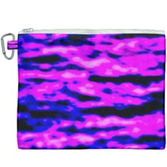 Purple  Waves Abstract Series No6 Canvas Cosmetic Bag (xxxl) by DimitriosArt