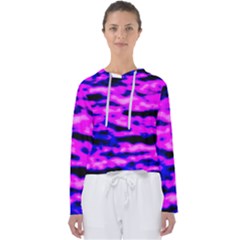 Purple  Waves Abstract Series No6 Women s Slouchy Sweat by DimitriosArt