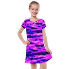 Purple  Waves Abstract Series No6 Kids  Cross Web Dress by DimitriosArt