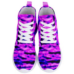 Purple  Waves Abstract Series No6 Women s Lightweight High Top Sneakers by DimitriosArt