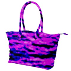 Purple  Waves Abstract Series No6 Canvas Shoulder Bag by DimitriosArt