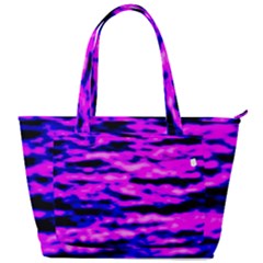 Purple  Waves Abstract Series No6 Back Pocket Shoulder Bag  by DimitriosArt