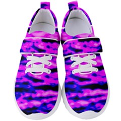 Purple  Waves Abstract Series No6 Women s Velcro Strap Shoes