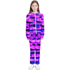 Purple  Waves Abstract Series No6 Kids  Tracksuit by DimitriosArt