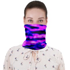 Purple  Waves Abstract Series No6 Face Covering Bandana (adult) by DimitriosArt