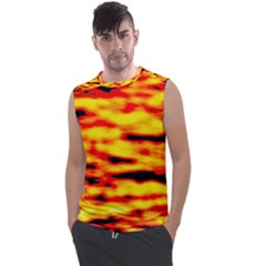 Red  Waves Abstract Series No16 Men s Regular Tank Top by DimitriosArt