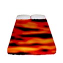 Red  Waves Abstract Series No17 Fitted Sheet (Full/ Double Size) View1