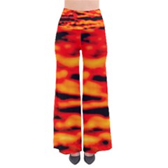 Red  Waves Abstract Series No17 So Vintage Palazzo Pants by DimitriosArt