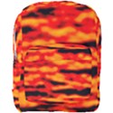 Red  Waves Abstract Series No17 Full Print Backpack View1