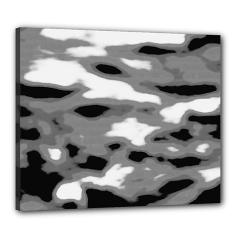 Black Waves Abstract Series No 1 Canvas 24  X 20  (stretched) by DimitriosArt