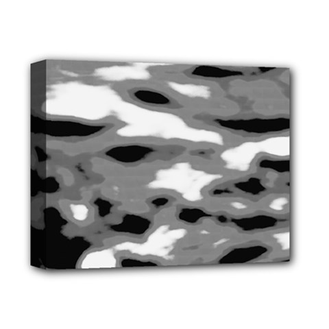 Black Waves Abstract Series No 1 Deluxe Canvas 14  X 11  (stretched) by DimitriosArt