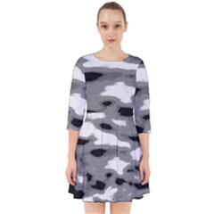 Black Waves Abstract Series No 1 Smock Dress by DimitriosArt