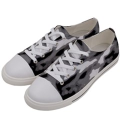 Black Waves Abstract Series No 1 Women s Low Top Canvas Sneakers by DimitriosArt