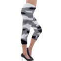 Black Waves Abstract Series No 1 Lightweight Velour Capri Leggings  View4