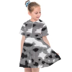 Black Waves Abstract Series No 1 Kids  Sailor Dress by DimitriosArt