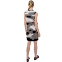 Black Waves Abstract Series No 1 Sleeveless Shirt Dress View2