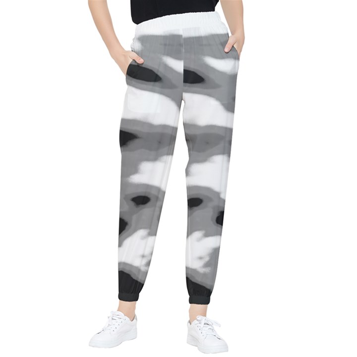 Black Waves Abstract Series No 1 Tapered Pants