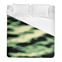 Green  Waves Abstract Series No14 Duvet Cover (full/ Double Size) by DimitriosArt