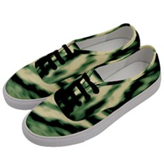 Green  Waves Abstract Series No14 Men s Classic Low Top Sneakers by DimitriosArt