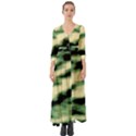 Green  Waves Abstract Series No14 Button Up Boho Maxi Dress View1