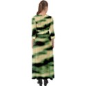 Green  Waves Abstract Series No14 Button Up Boho Maxi Dress View2