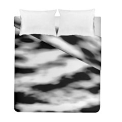 Black Waves Abstract Series No 2 Duvet Cover Double Side (full/ Double Size) by DimitriosArt