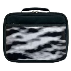 Black Waves Abstract Series No 2 Lunch Bag by DimitriosArt