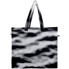 Black Waves Abstract Series No 2 Canvas Travel Bag by DimitriosArt