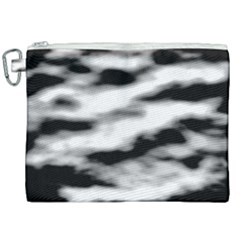 Black Waves Abstract Series No 2 Canvas Cosmetic Bag (xxl) by DimitriosArt