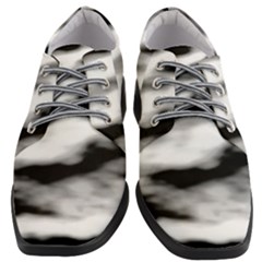 Black Waves Abstract Series No 2 Women Heeled Oxford Shoes by DimitriosArt