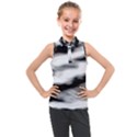 Black Waves Abstract Series No 2 Kids  Sleeveless Polo Tee View1