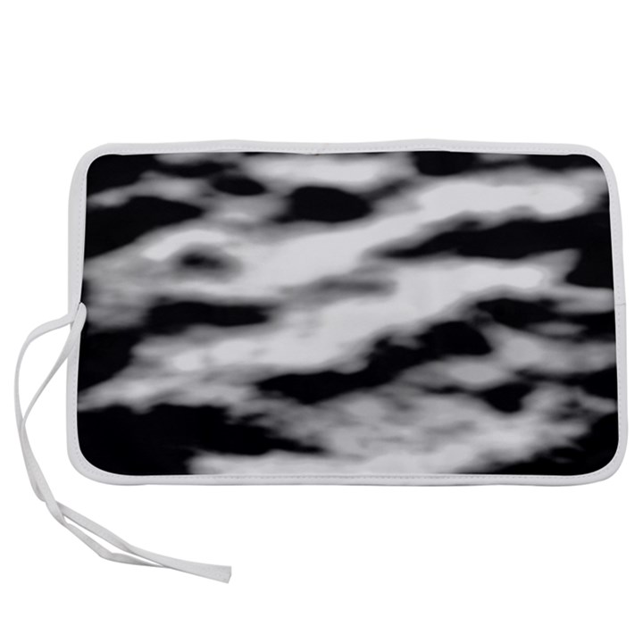 Black Waves Abstract Series No 2 Pen Storage Case (L)