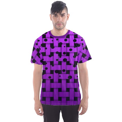 Weaved Bubbles At Strings, Purple, Violet Color Men s Sport Mesh Tee by Casemiro