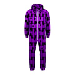 Weaved Bubbles At Strings, Purple, Violet Color Hooded Jumpsuit (kids)