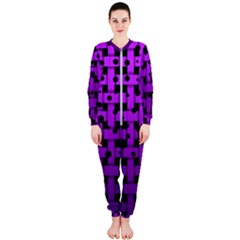 Weaved Bubbles At Strings, Purple, Violet Color Onepiece Jumpsuit (ladies) 