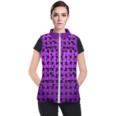 Weaved Bubbles At Strings, Purple, Violet Color Women s Puffer Vest