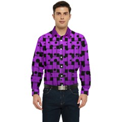 Weaved Bubbles At Strings, Purple, Violet Color Men s Long Sleeve  Shirt