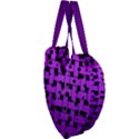 Weaved bubbles at Strings, purple, violet color Giant Heart Shaped Tote View3