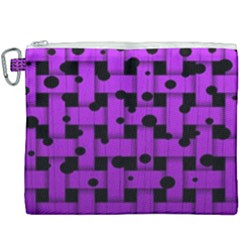 Weaved Bubbles At Strings, Purple, Violet Color Canvas Cosmetic Bag (xxxl) by Casemiro