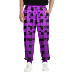 Weaved Bubbles At Strings, Purple, Violet Color Men s Elastic Waist Pants by Casemiro